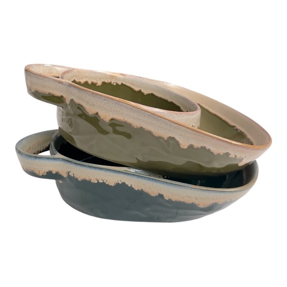 Set of 2 LTD Commodities
Stoneware Drip Glaze Soup & Cracker Bowl Chip Dip Dish - Picture 8 of 16